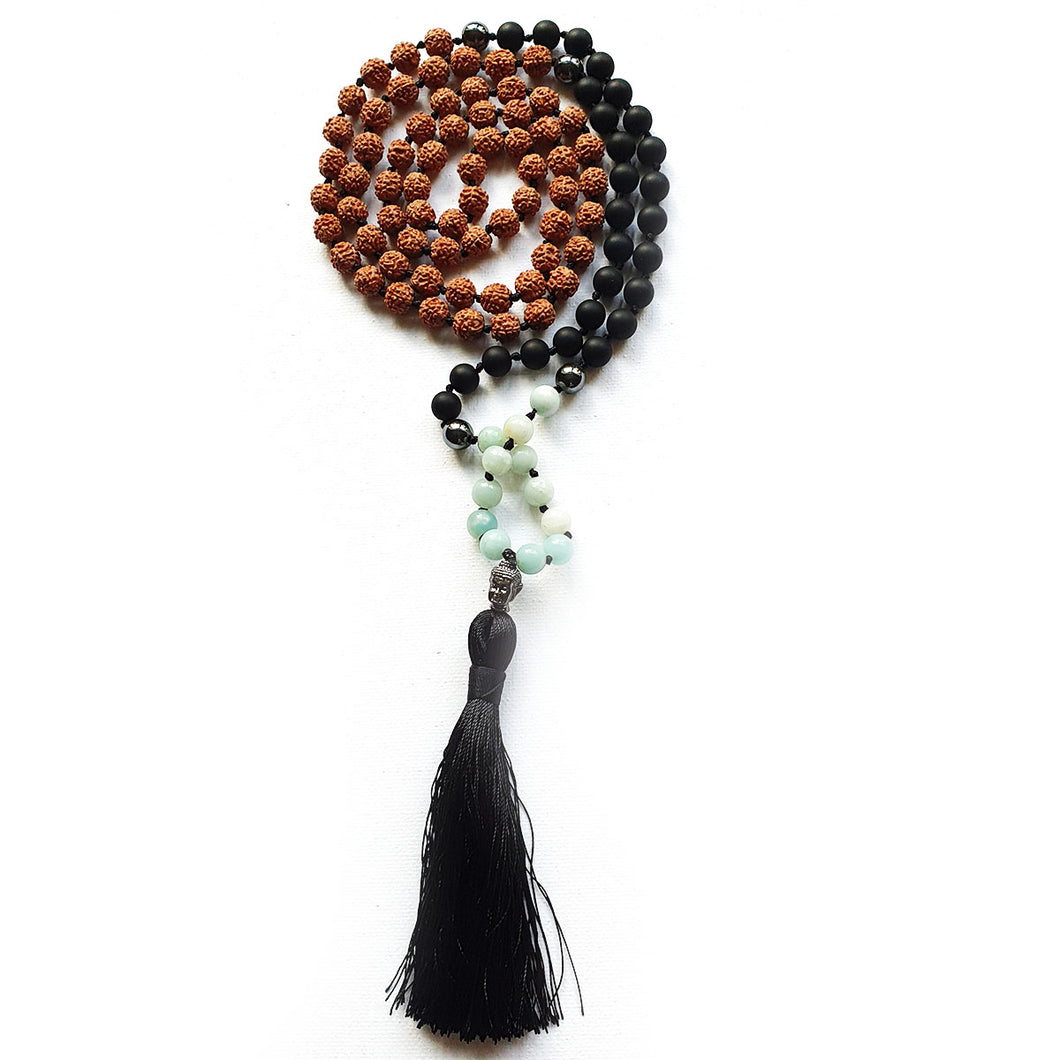 Mala, Malakette,Mala kette, Meditationskette, Yogakette, Malakette handgemacht, 108 perlen Mala, Handgemachte Mala,